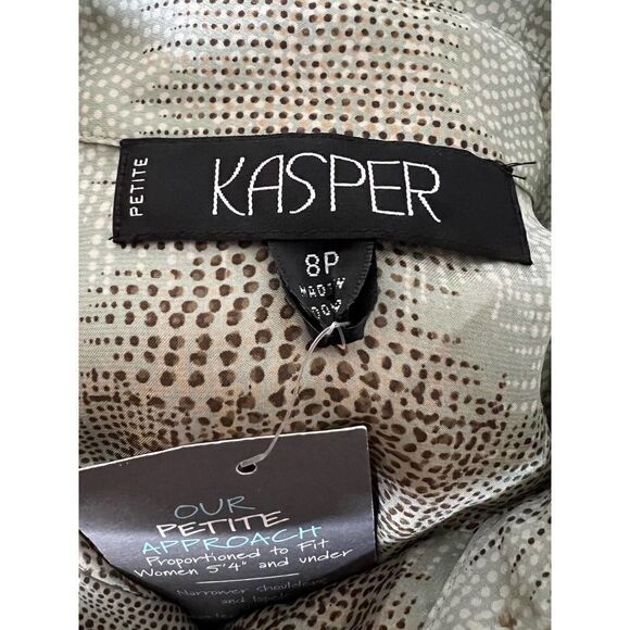 Kasper Sz 8P Petite Button Down Shirt - Picture 6 of 9